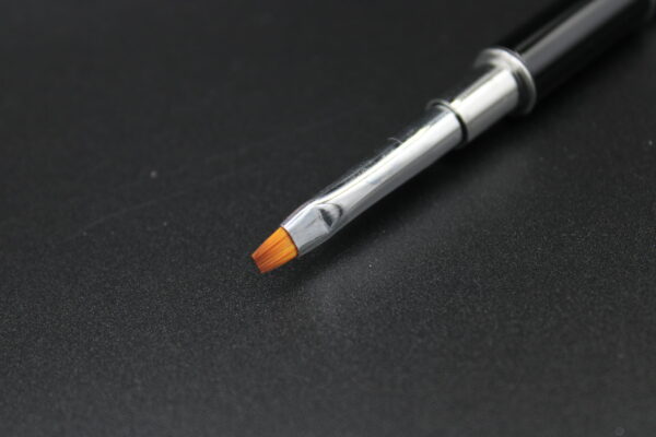 Pędzelek do akrylożelu dwustronny ze szpatułką