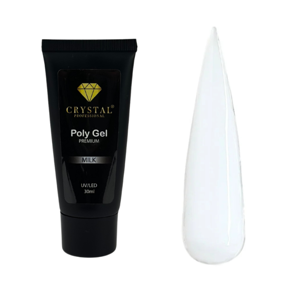 Akrylożel w tubce Poly Gel №Milk HEMA & TPO Free 30ml - Crystal Professional