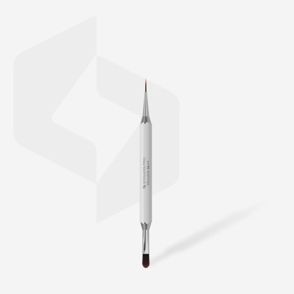 Dwustronny pędzel do żelu 11 mm / liner 12 mm NBX-06/11 EXCLUSIVE - STALEKS