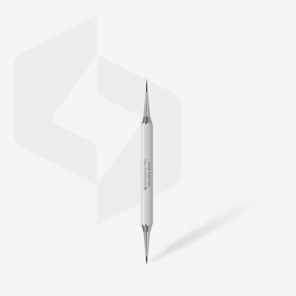 Dwustronny pędzel liner 7 mm / do żelu 12 mm NBX-01/11 EXCLUSIVE - STALEKS
